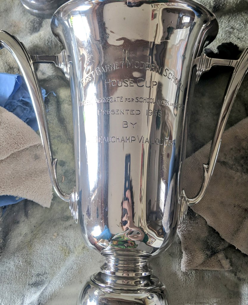 Look what we found in the archives - the original EBS House Cup from 1938! It is now in the process of being cleaned up and we will put it on display in the coming weeks with some other bits and pieces we found!