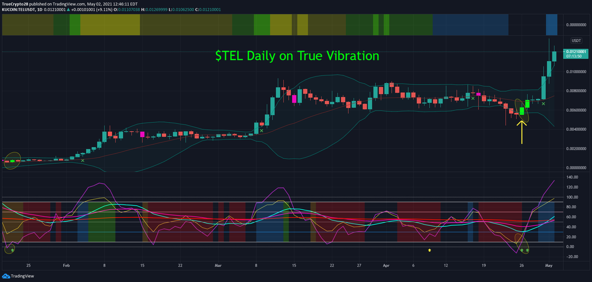 Truecrypto's tweet photo. Review of some of this week's DAILY signals on "True Vibration 2.0" continued 

$ICX, $ALICE, $TEL, $TLM

"Active" traders that are interested in free access and want to inquire should

1⃣Like
2⃣Retweet
3⃣DM me for details

4⃣Expect response delays! https://t.co/1SMK5V3Y6L