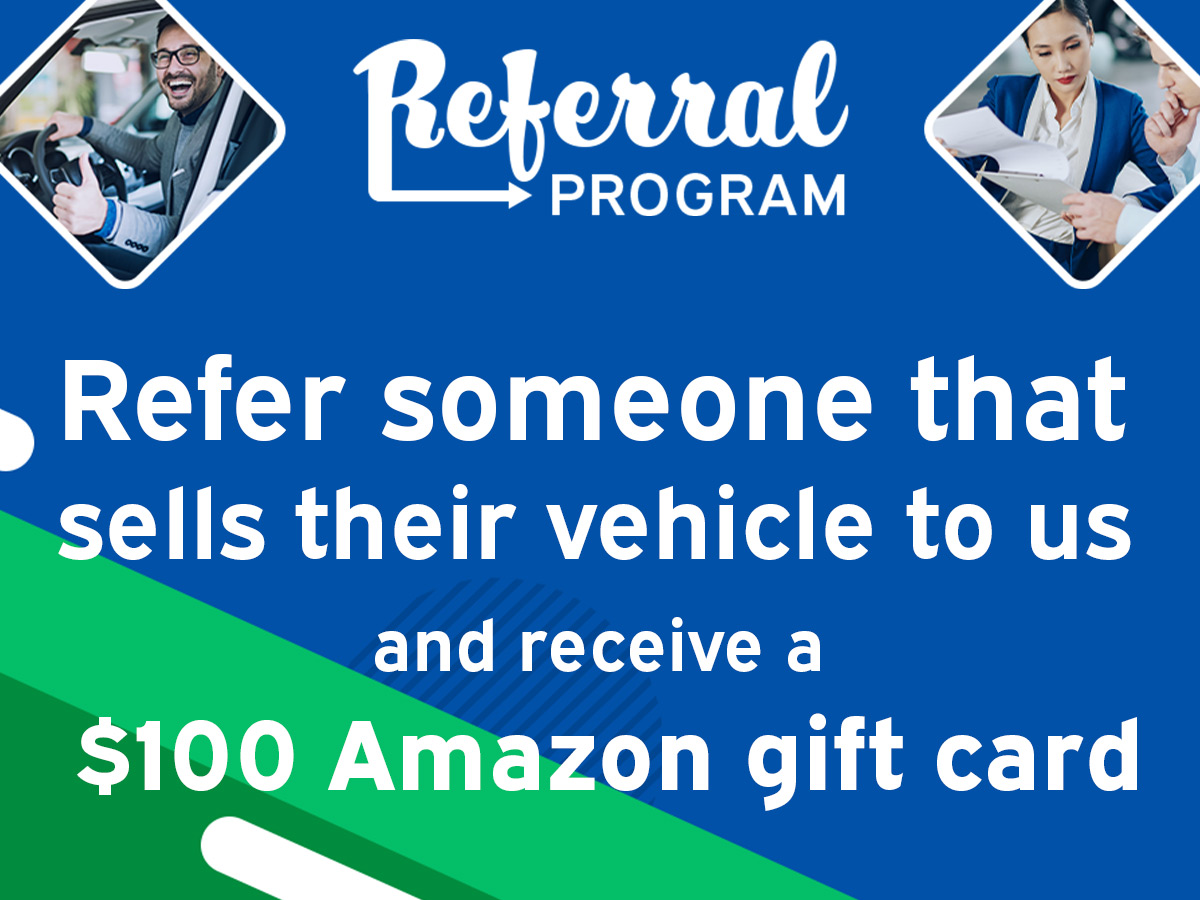 A $100 Amazon gift card and cash for the vehicle your friend has been trying to sell? What's not to love about our new referral program? Check it out! bit.ly/3vx8HFk
