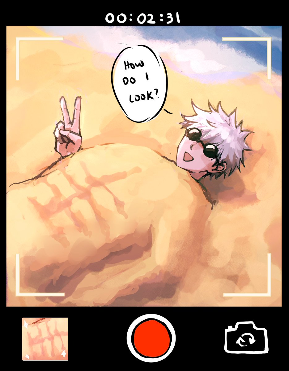 fun times at the beach 
#satosugu #夏五 #jujutsukaisen 