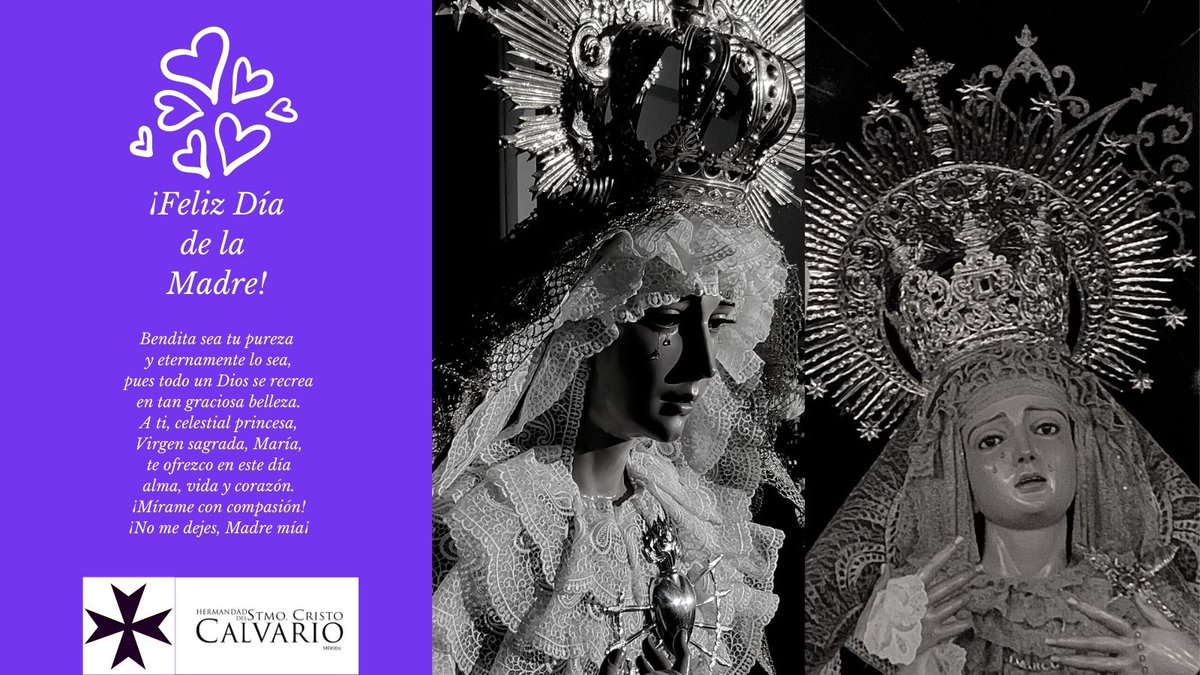 ¡Feliz Día de la Madre!
Bendita sea tu pureza
 y eternamente lo sea,
 pues todo un Dios se recrea
 en tan graciosa belleza.
 A ti, celestial princesa,
 Virgen sagrada, María,
 te ofrezco en este día
 alma, vida y corazón.
 ¡Mírame con compasión!
 ¡No me dejes, Madre mía¡
