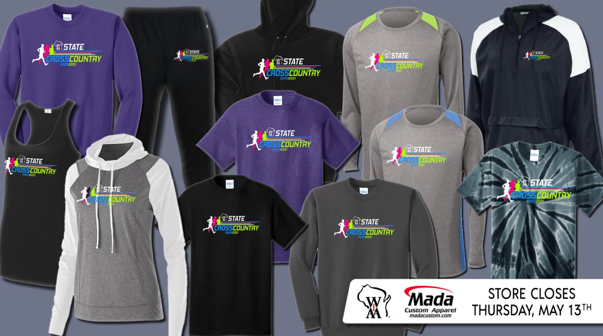 The Alternate Fall Cross Country State Tournament is just one week away! Get your very own State Meet apparel at wiaaaltcc21.itemorder.com/sale. 👕🏃  

Items will be shipped to your door once the store closes on May 13. 📦➡️🏡 #wiaaxc