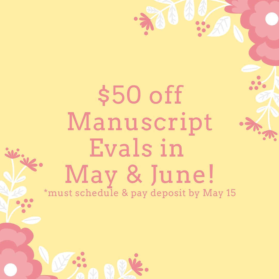 QuailRunEdit's tweet photo. I have 2 spaces for manuscript evals in May and 2 in June! 
Schedule your evaluation by May 15 for $50 off!
https://t.co/aBeQETKMEp 
#mswl #eval #mseval #editorialcalendar #editing #QuailRunEditorial #WritingCommunity #amediting #memoir #ya #mystery #romance #fiction #nonfiction https://t.co/4bOmmRpxXF