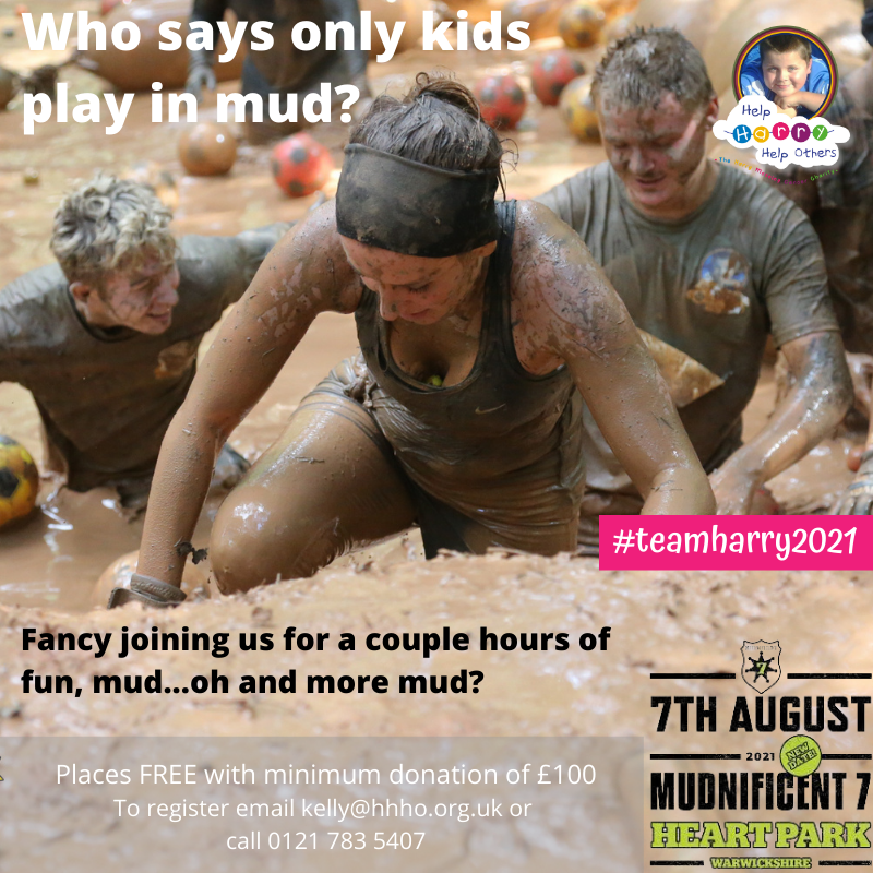 harry_moseley's tweet photo. Think we all need a bit of fun dont we? well heres a chance for you to be like a kid and escape the norm of your routine! #Mud7 is a fun obstacle course for those of all abilities. Join us on 7th August , Heart of England Conference Centre. Email kelly@hhho.org.uk for info https://t.co/gKCCyCB36E