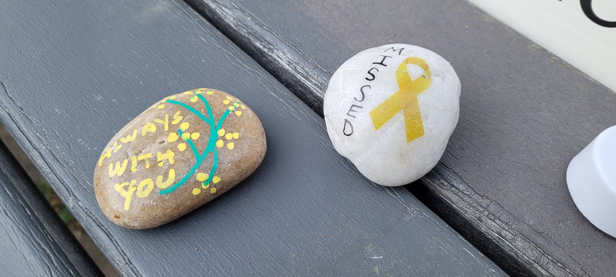 We need to pay special thanks to one of the groups that helped make yesterday so magical. Queens NY Hope Rocks reached out asking to paint rocks as gifts to the families visiting the Empty Benches. These beautiful mementos were very much appreciated by everyone who received them