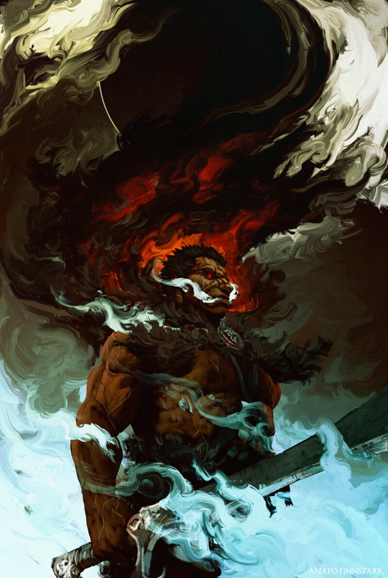 StendhalNara's tweet image. Illustrations du manga &quot;Berserk&quot; par l&apos;artiste français, Anato Finnstark.