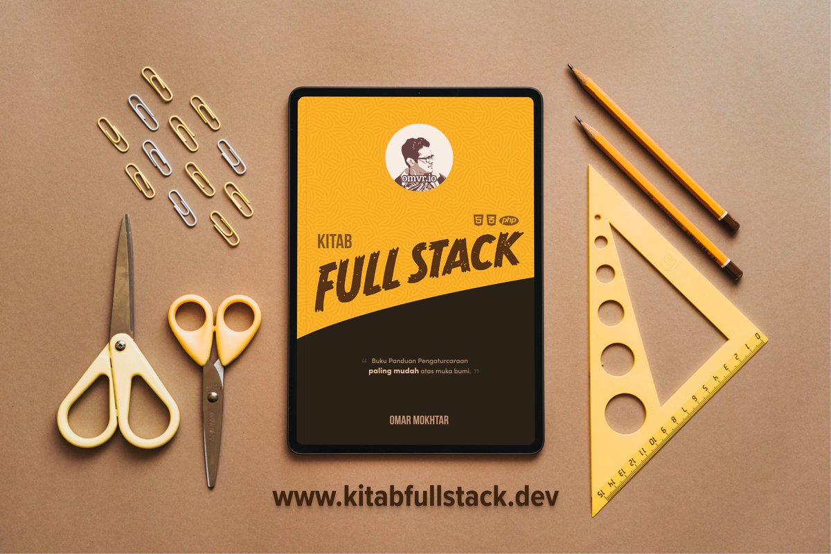 Korang boleh dapatkan  #KitabFullStack dari  http://www.kitabfullstack.dev . Jangan lupa guna kod promo 'CODENEWBIES', ada diskaun 34% tau! Sebelum masuk universiti tu korang boleh la baca dan praktikkan buku ni dulu.OK selesai dah mukadimah. Sekarang jom kita ke point pertama.