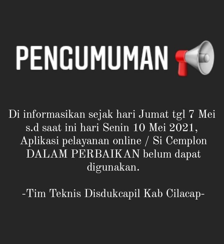 Mohon maaf atas ketidaknyamanannya