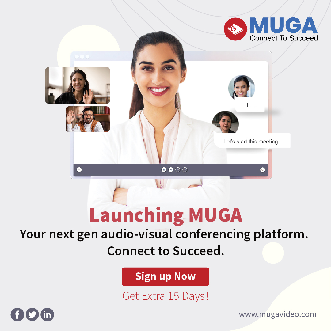 Kyyba Innovations is proud and happy to announce the launch of MUGA, a next gen video conferencing tool. To know more about it's features, visit our website:

mugavideo.com/india-buy.php

#madeinindia #MondayMotivaton #videoconference #OnlineClasses #remotework