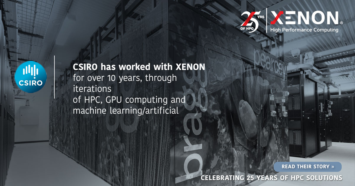 Working with great customers like <a href="/CSIRO/">CSIRO</a> is what makes 25 years of HPC solutions most rewarding. Thank you to CSIRO for commissioning XENON to deliver great new capabilities for over a decade now.

ow.ly/PxQj50EIuv8

#CSIRO #thankyou #innovation #25years #HPCsolutions