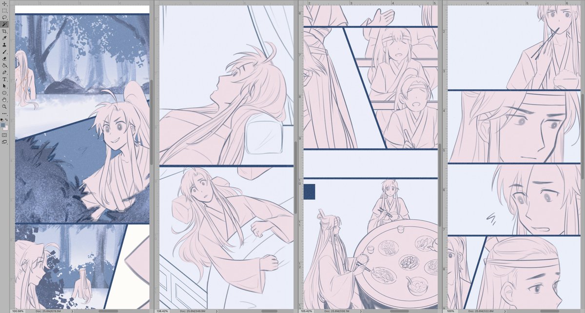 sry for 452434234432 wips i have nothing else to show 😭😭 i finish line arting 8/12 comic pages 👴 