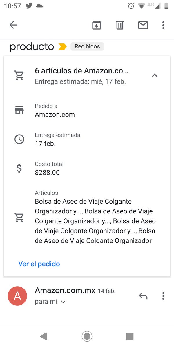 ara25lps's tweet photo. Hace unos meses compre por amazon mexico un articulo (solo uno) y en el correo de descripcion decian 6 artículos y nada que ver con lo que compre. Alguien mas tuvo o a visto este error? @amazonmex https://t.co/Nv20Xb7iLC