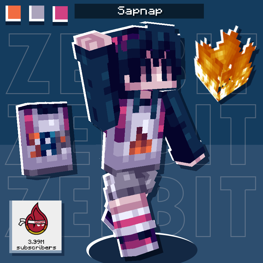 Zeebit  Commissions Are Оpen on X: Sapnap - Minecraft Skins