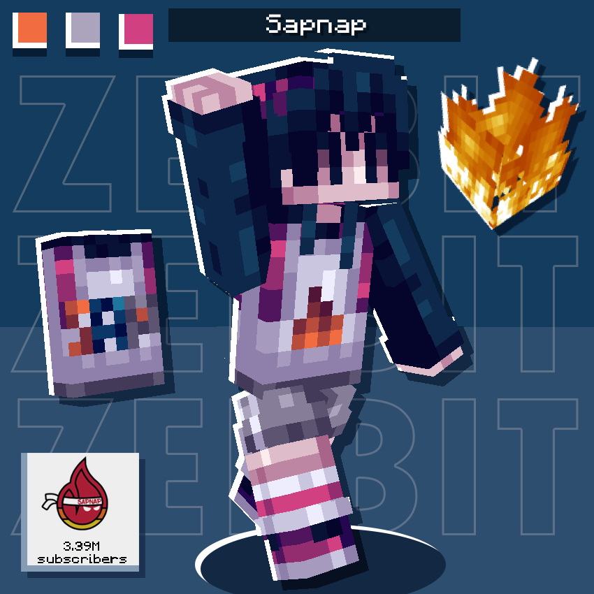 🐼💭 on X: sapnap as his Old minecraft skin wearing the space buns  🐼🫶🏻🩷🌟  / X