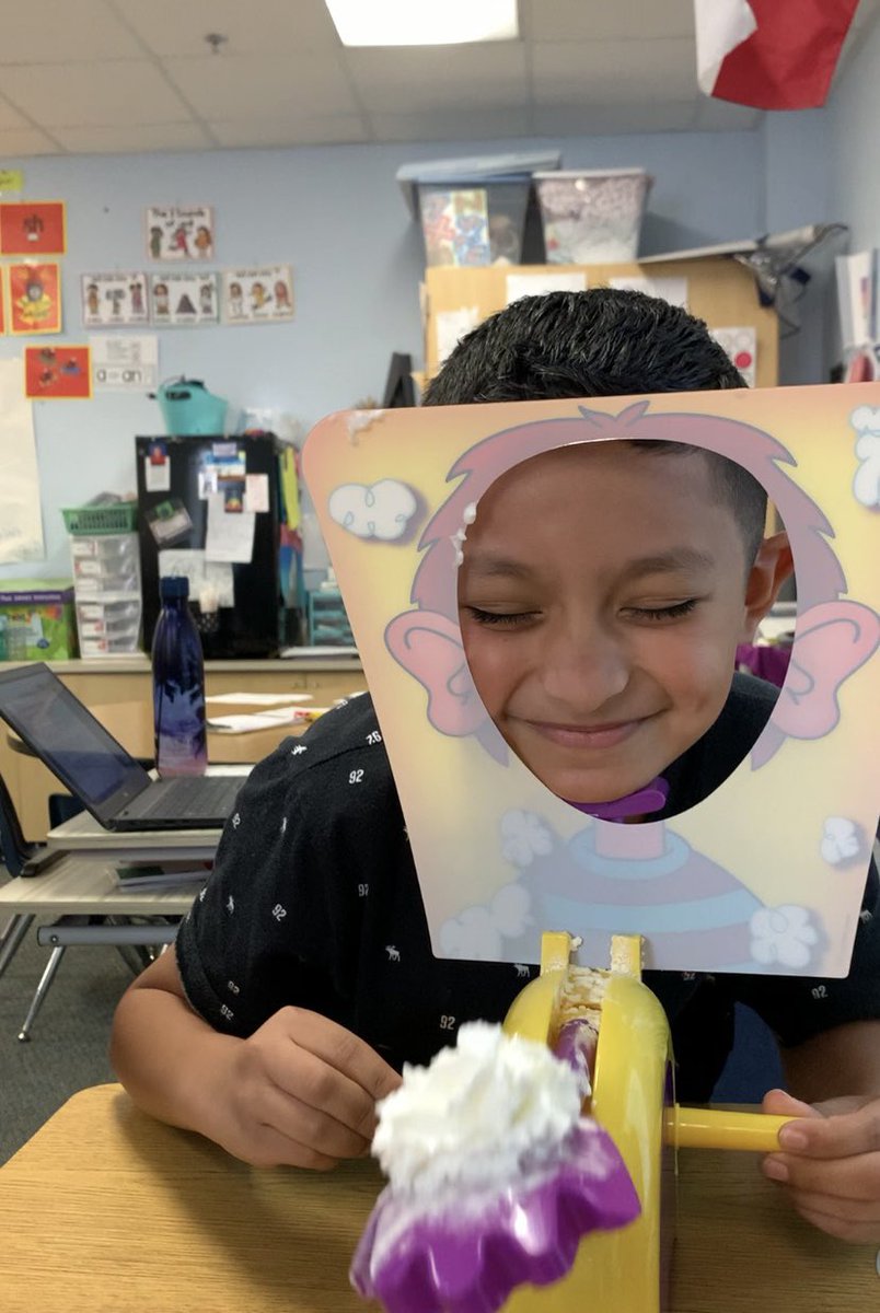 4th grade playing The Pie Face game during STAAR review!