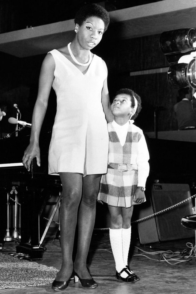 nina simone and her daughter lisa in 1968.