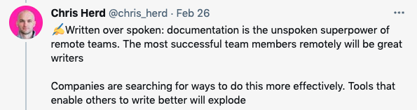 16thnotes's tweet image. Interesting that he points to written documentation as a super power. I would add to that by saying &quot;visually rich&quot; written documentation is a super power.