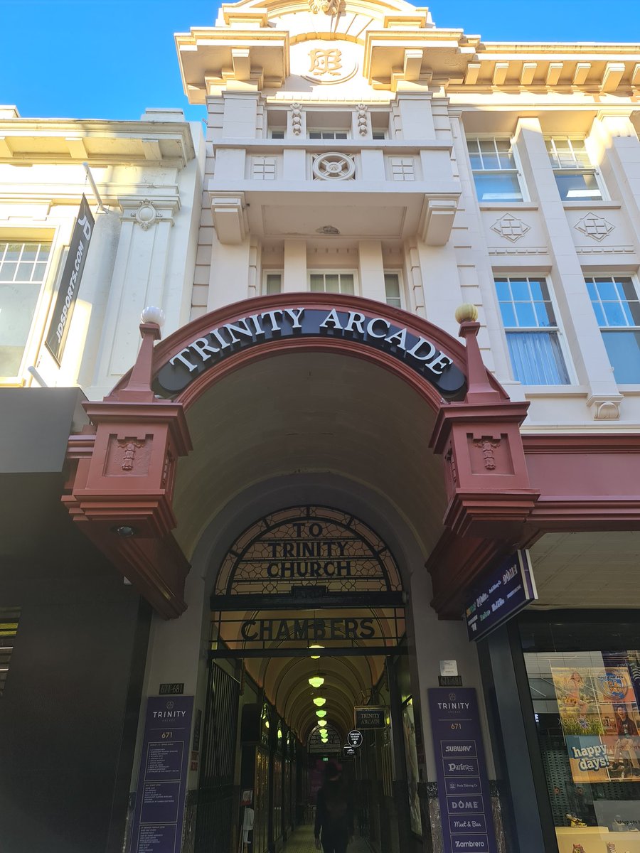 Some traces of  #retail of yesteryear and  #artdeco  #architecture here with  #TrinityArcade and  #PiccadillyArcade. As  @Paul_Drechsler notes in his  #PhD these were retail disruptors in their day.  #flaneur  #flanuese  #urbanism  #Perth