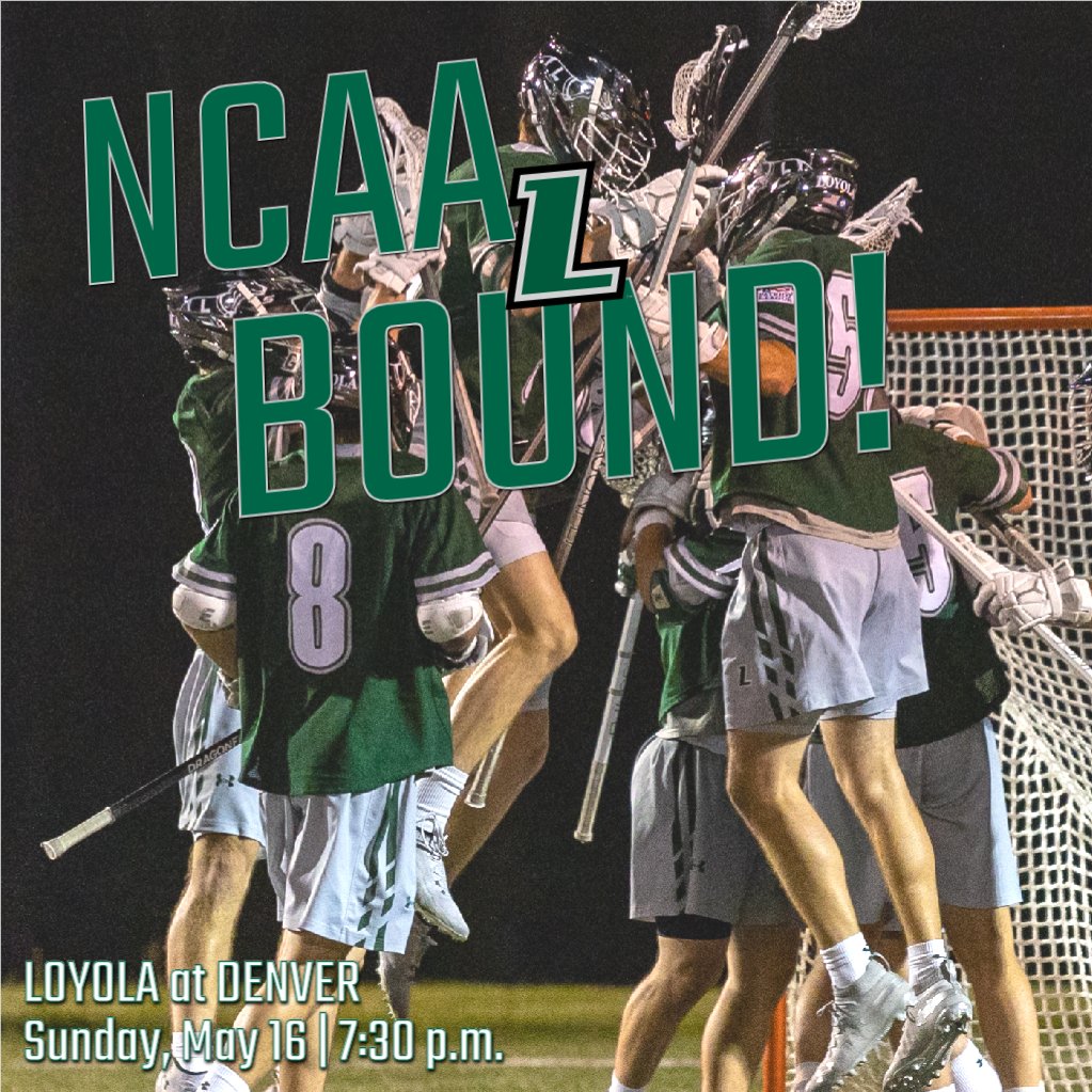 Loyola Men's Lacrosse (@loyolamlax) on Twitter photo The <a href="/LoyolaHounds/">Loyola Greyhounds</a> are dancing!
We're headed to Denver for a Sunday, May 16, game against the Pioneers!
loyo.la/3f7OGOS
#gohounds #patriotmlax
<a href="/NCAALAX/">NCAA Lacrosse</a> | <a href="/LoyolaMaryland/">Loyola University MD</a> | <a href="/PatriotLeague/">Patriot League</a> The <a href="/LoyolaHounds/">Loyola Greyhounds</a> are dancing!
We're headed to Denver for a Sunday, May 16, game against the Pioneers!
loyo.la/3f7OGOS
#gohounds #patriotmlax
<a href="/NCAALAX/">NCAA Lacrosse</a> | <a href="/LoyolaMaryland/">Loyola University MD</a> | <a href="/PatriotLeague/">Patriot League</a>
