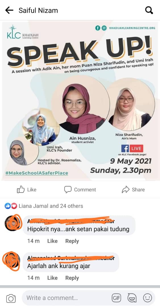 It first started when i was wearing a hijab on a poster of a forum. It got viral when my principal left comments i was a hypocrite or "satans child" for wearing a hijab on the post.