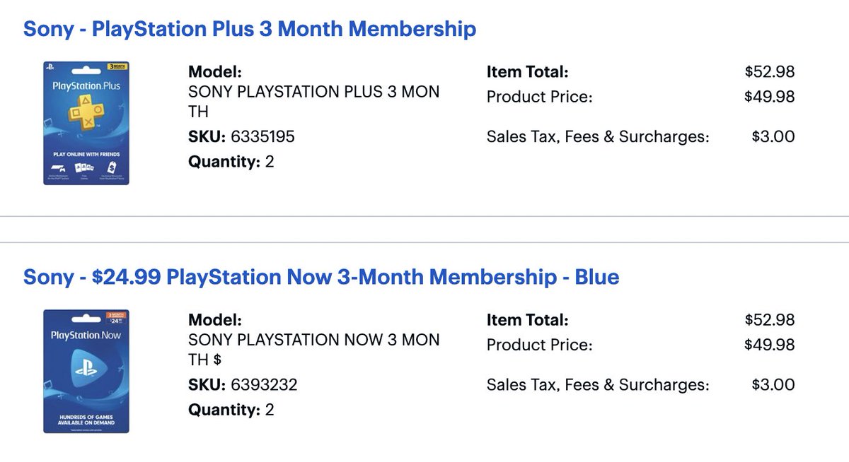 mattswider's tweet photo. 🎁🎁🎁 Giveaway coming this week for my PS5 / Xbox Series X restock followers:

✅PlayStation Plus x2
✅PlayStation Now x2
✅Xbox Game Pass Ultimate x3

I just ordered these. Stay following for details this week, and Amazon Prime Day deals next month. https://t.co/vtK3YfXyjL