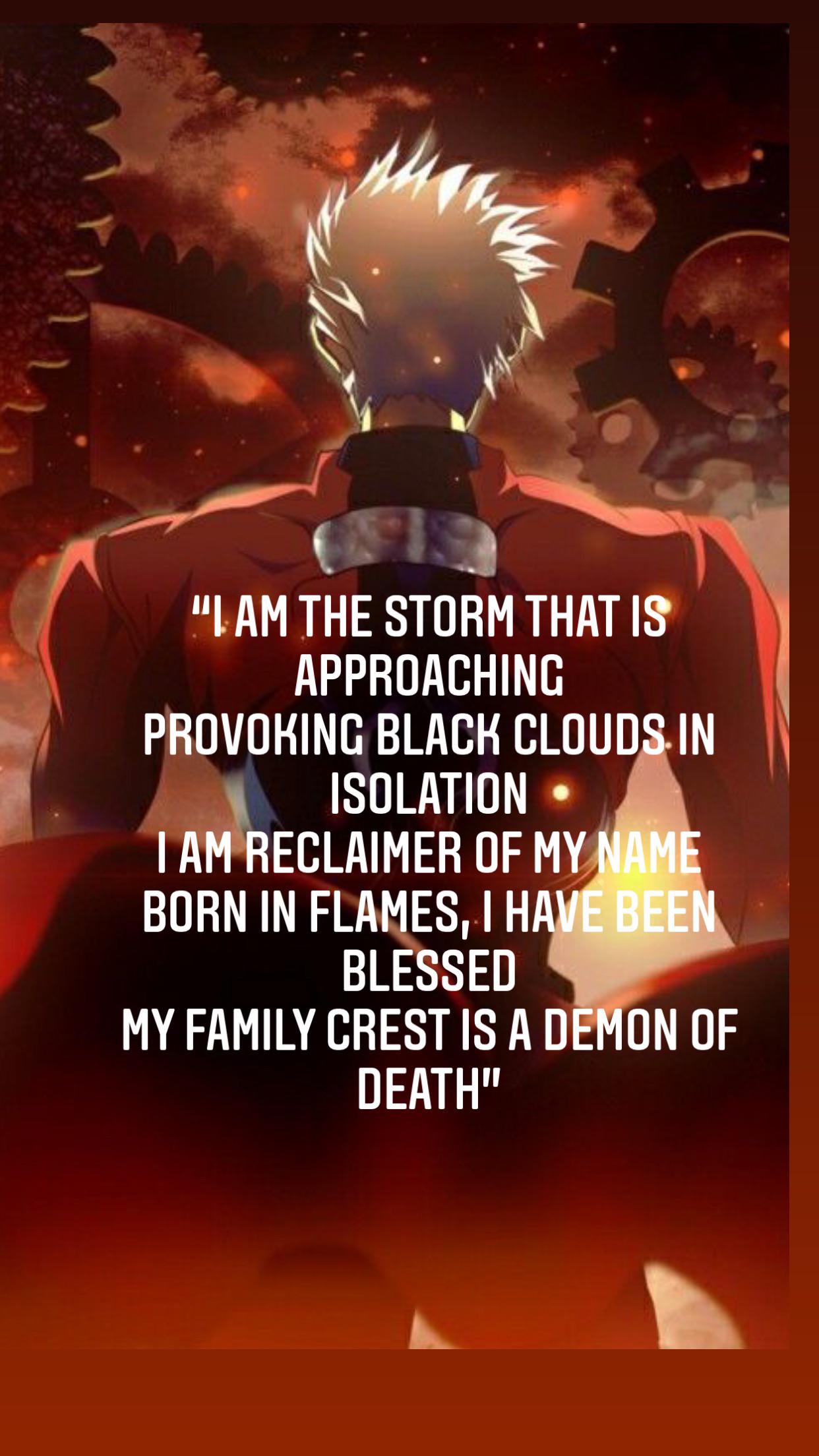 I AM THE STORM THAT IS APPROACHING PROVOKING BLACK CLOUDS IN