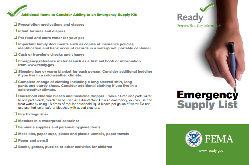 NWSNewOrleans's tweet photo. This guide from @ReadyGov will help you put together your disaster supply kit.
But as you get it together, don’t forget to keep your disaster kit fresh. Replace any stored food/water every 6 months and update any important papers. #HurricanePrep #lawx #mswx #MSPrepares https://t.co/ZE2Ztof4Jc