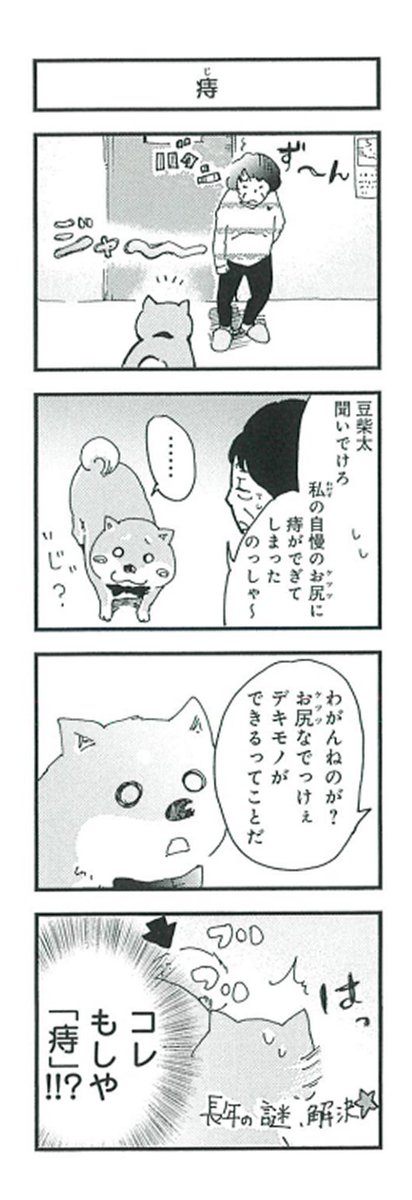 👵柴ばあと豆柴太の4コマ漫画⑥🐶

「痔」
「写真のポーズ」

#4コマ #4コマ漫画 
#柴犬 #犬 #わんこ #豆柴 #写真 