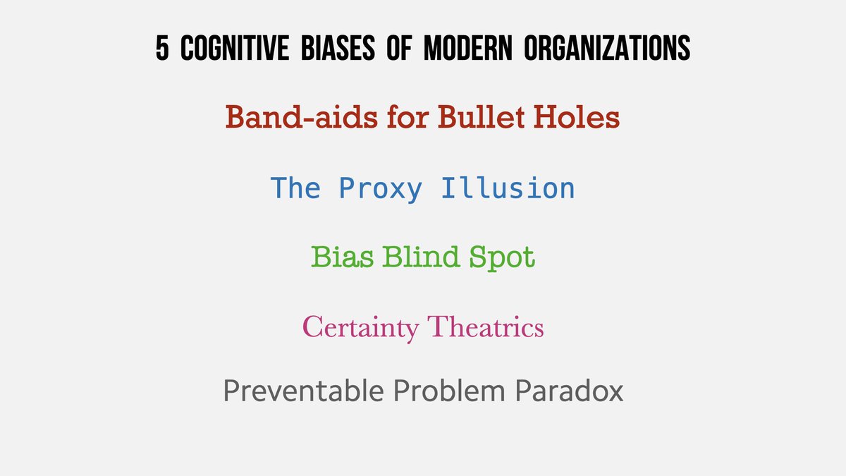 Why do many modern teams & companies fail to achieve the clarity, progress, and results they so badly seek?5 cognitive biases of modern organizations, a thread: