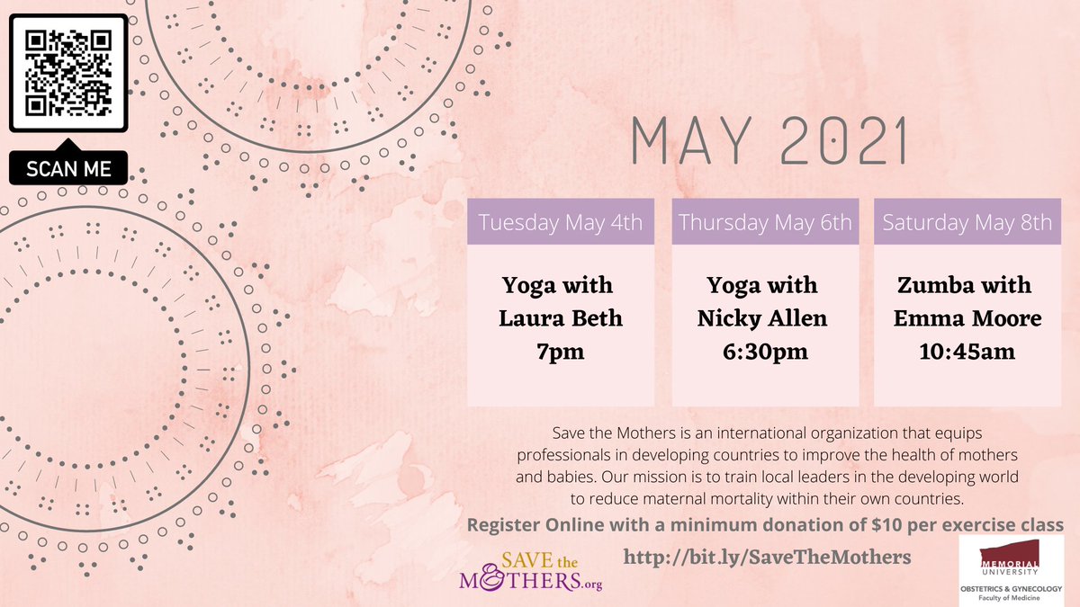 Sarah Manning (@smanning709) on Twitter photo The <a href="/MUNMed/">Faculty of Medicine</a> <a href="/stm_uganda/">savethemothers</a> Walk to Save a Mother fundraiser is this week!! Make a donation or sign up for one of our virtual fitness classes at bit.ly/SaveTheMothers to honor a woman in your life this Mother's Day! The <a href="/MUNMed/">Faculty of Medicine</a> <a href="/stm_uganda/">savethemothers</a> Walk to Save a Mother fundraiser is this week!! Make a donation or sign up for one of our virtual fitness classes at bit.ly/SaveTheMothers to honor a woman in your life this Mother's Day!