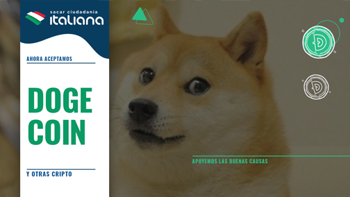 SacarCiudadania's tweet photo. Un poco porque sí y un poco para ayudar a los demás. Desde hoy aceptamos Dogecoin. Para nosotros: el símbolo de lo poderosa, y bondadosa que puede ser la comunidad de internet cuando se lo propone.
#CiudadaniaItaliana #Italia #Hodl #Doge #DogeCoin #GoodDoggo #Cripto #BeforeTesla https://t.co/kUBQqGMNPA