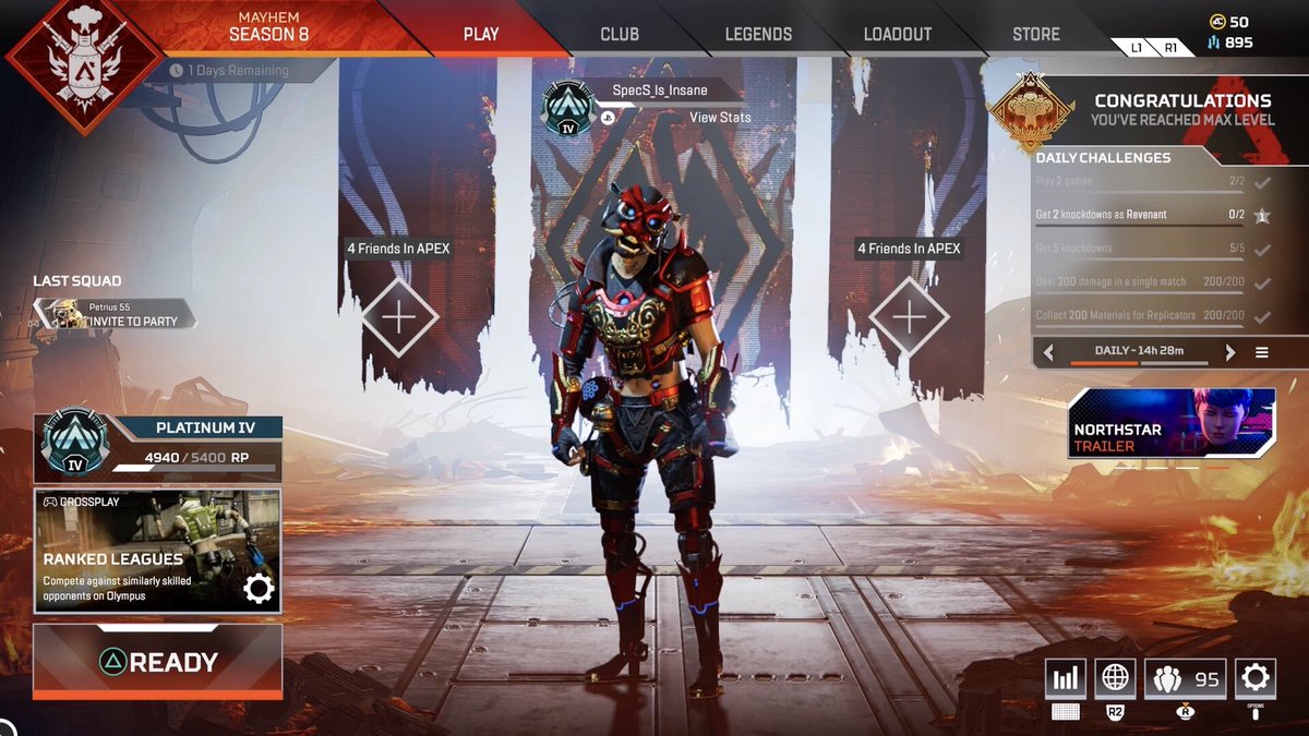 SpecS_Mode's tweet image. Made it to Plat IV finally. Next season i’m grinding to diamond🤘