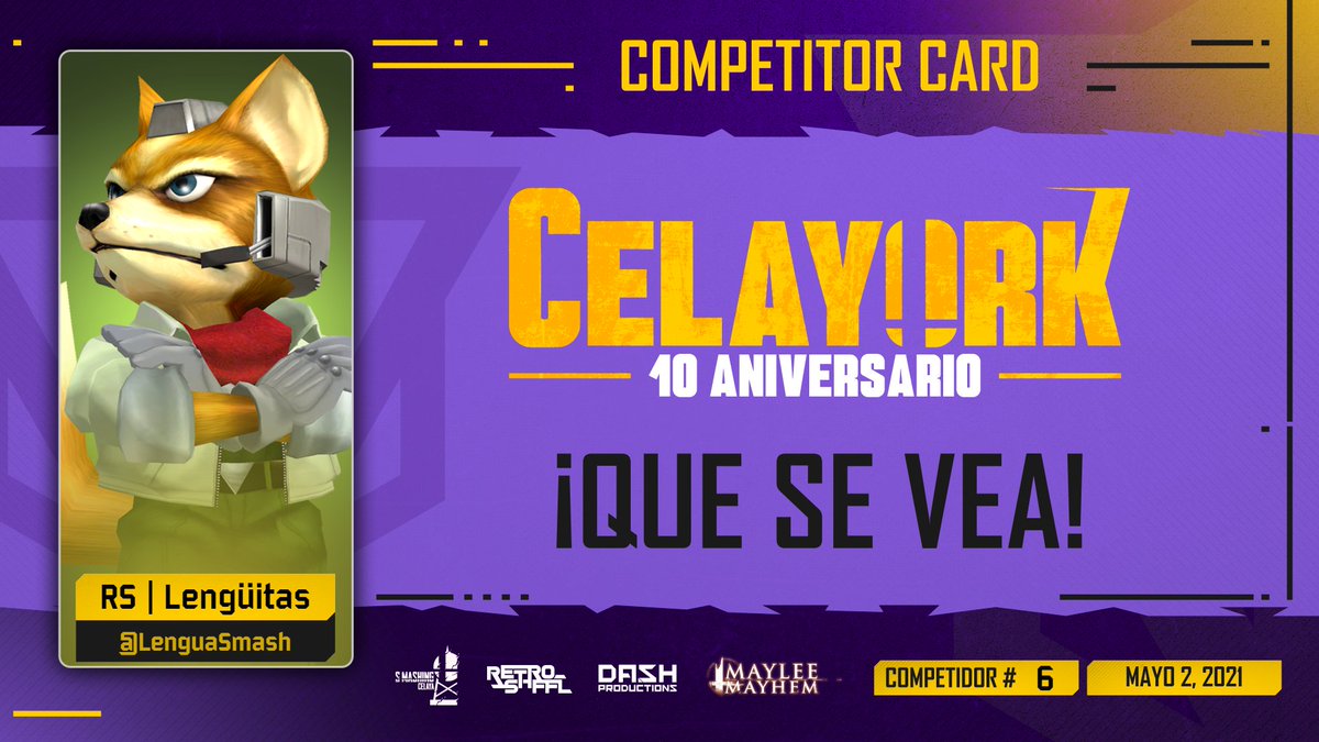 RetroShffl's tweet photo. @LenguaSmash te vemos a las 5:00pm CST en Celayork Fest: 10 Aniversario #Celayork #RetroSHFFL https://t.co/NWZOB31mGu https://t.co/z4mmVdpp0d