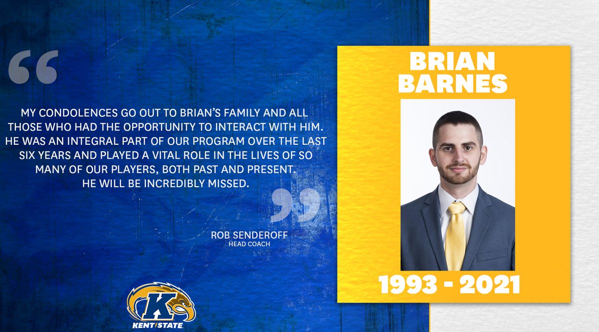 KentStAthletics's tweet image. Kent State Athletics mourns the loss of men’s basketball Director of Basketball Operations, Brian Barnes. Brian will be dearly missed by all and our thoughts are with Brian’s family and friends during this very difficult time.

ow.ly/7HJU50ECR8j