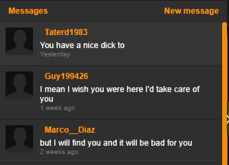 @Pornhub at its finest, 1 dick pic comment, 1 meet up comment ah and the casual threats can't go without<a class="tags" href="/tag/pornhub">@pornhub</a><a href="/tag/doom"class="tags"><span>#doom</span></a>