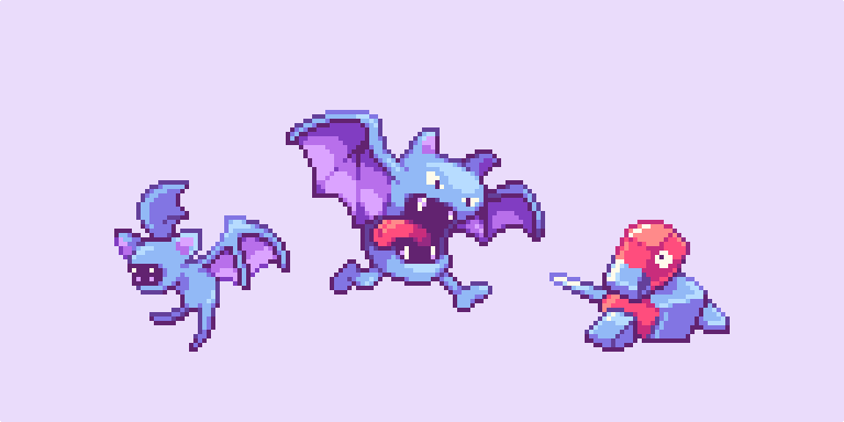 _DeuTilt's tweet photo. Bat Boys 🦇

#PixelArt #ドット絵 #VacaRoxa #Pokemon https://t.co/O6Ax7PQ0pw