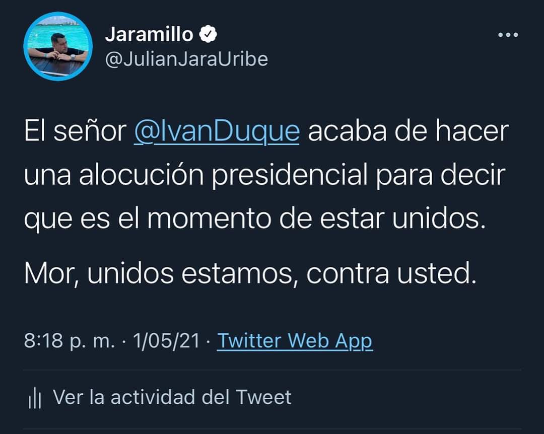 danavaleria2001's tweet photo. @IvanDuque  #ElParoNOPara https://t.co/ROAHqQZcIm