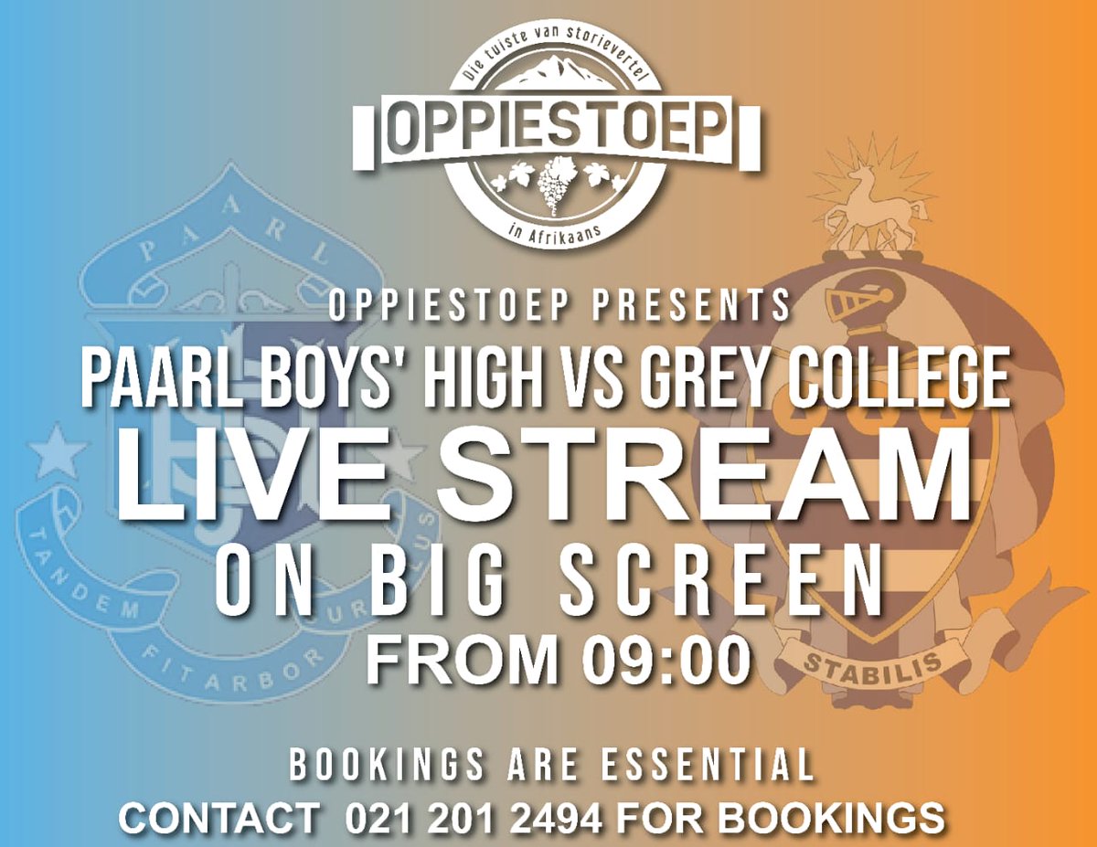 Maak jou reg vir 'n groot naweek al mag jy nie as toeskouer teenwoordig wees nie...