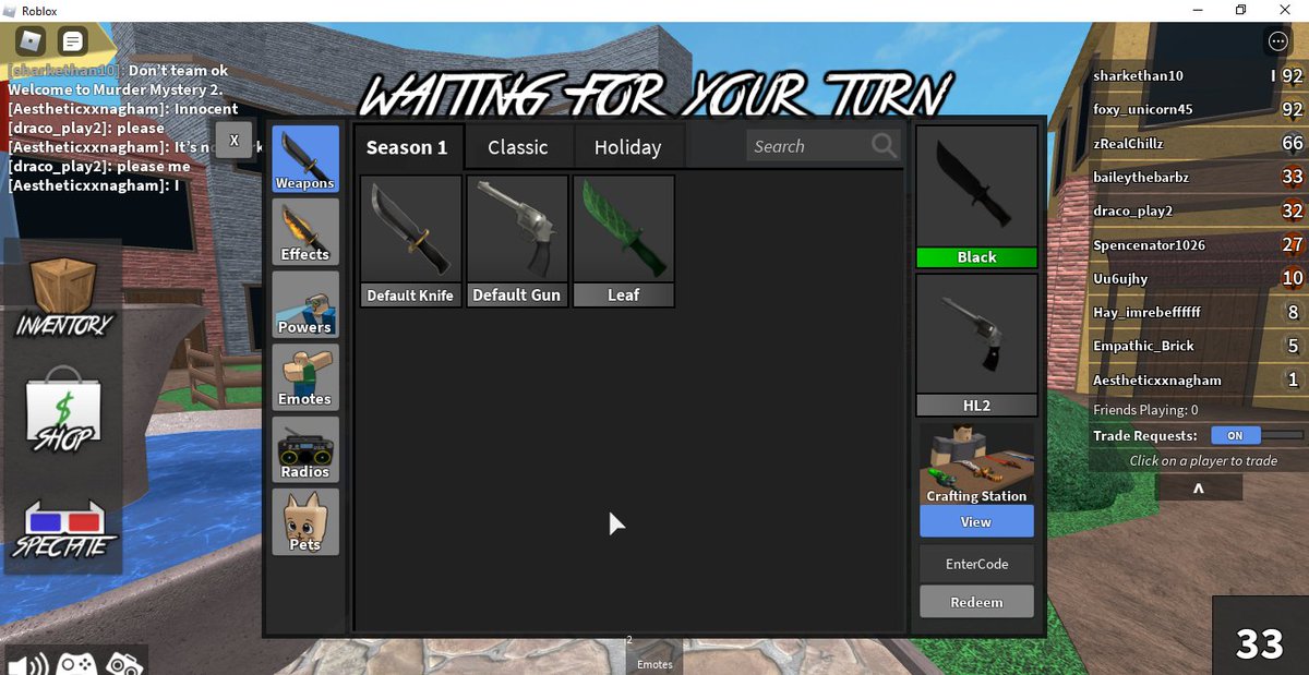 CinnamonBailey's tweet photo. trading my mm2 inventory for am pets! (sorry its so bad) #mm2 #mm2trading #adoptmetrading #adoptme #adoptmetrades https://t.co/SzV1HmI3DP