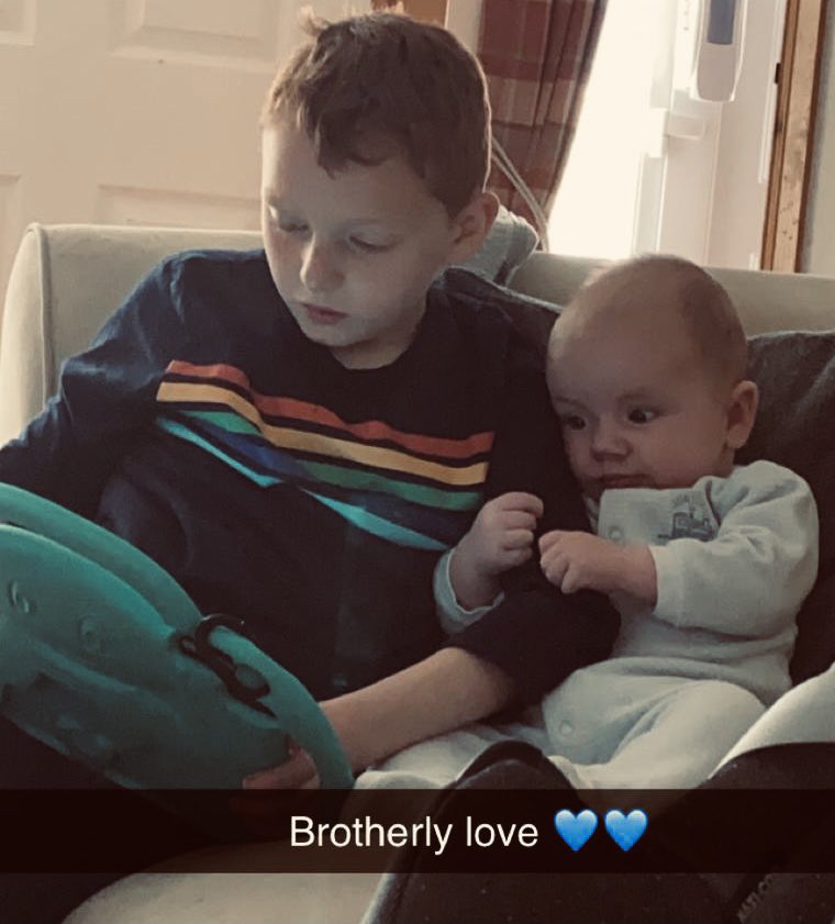 Sometimes the littlest things take up the most room in your heart #brothers #inseparable #meltsmyheart 🥰