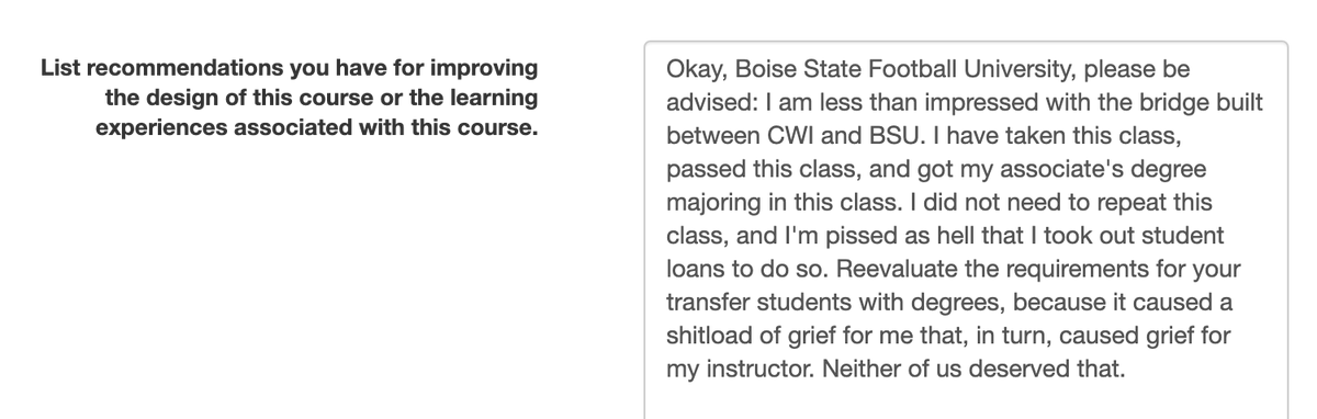 It was a wonderful semester! (I had a panic attack yesterday that made me cry so hard I passed out!)