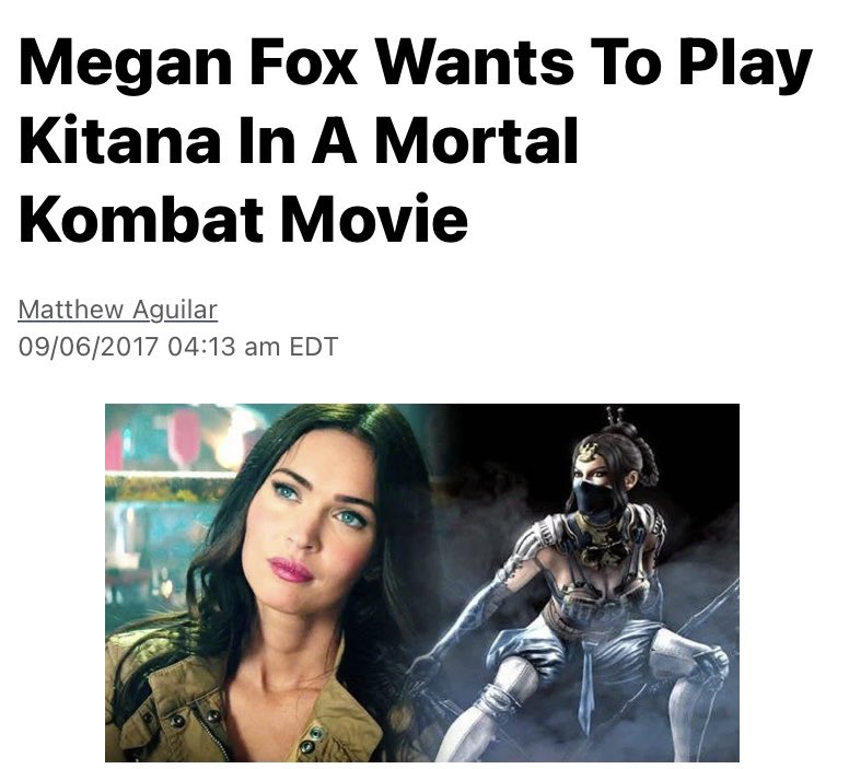 Megan Fox Wants To Play Kitana In A Mortal Kombat Movie