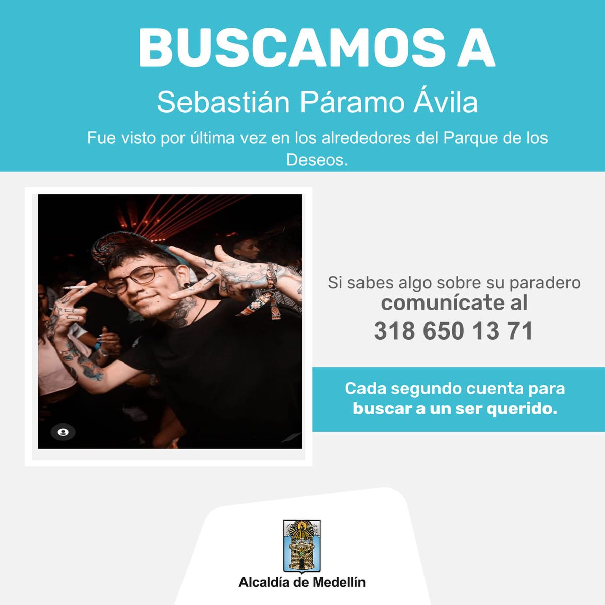 BLUAntioquia's tweet photo. La subsecretaría de Derechos Humanos de la @AlcaldiadeMed activó la ruta urgente de búsqueda de estos 3 jóvenes quienes habrían sido detenidos o conducidos durante las manifestaciones del sábado y, hasta el momento, se desconoce su paradero. #VocesySonidos https://t.co/Waf9H6pz0g https://t.co/eF8cKS3gbD