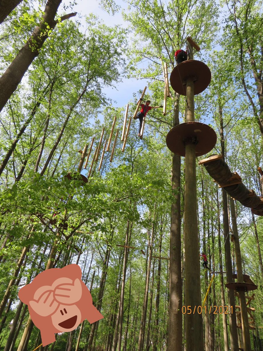 Troop1070's tweet photo. Wonderful weekend to have a recruiting event at Tree Trekkers. Troops 1070B and 1070G had a great time swinging from tree to tree while tackling some challenging courses!  #troop1070 #scoutsBSA #Beascout #myNCAC #scouting #TreeTrekkers (Frederick) https://t.co/JIKY6n1Gbu