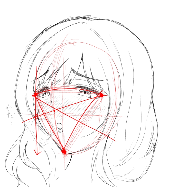 最近はもっぱら練習。
アオリとフカンの目の位置と輪郭の確認。
2枚目は恥辱の痴漢電車3のワンシーンを参考にしてます。
目尻と顎を三角形で結ぶと輪郭のガイドが取りやすいかなと今のところ感じてます。
#絵描きさんと繋がりたい #イラスト好きな人と繋がりたい