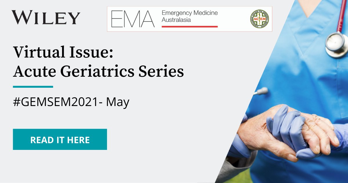 This week is #GEMSEM2021
Read our #AcuteGeriatrics #VirtualIssue here 

bit.ly/Acute_Geriatri…

@DrcarolynH @MyaCubitt 
@Wiley_Health @acemonline