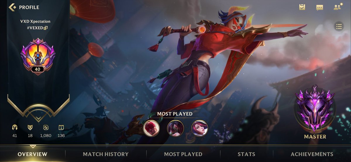 Finally made it to master! Challenger next? @Vexed_GG <a href="/wildrift/">League of Legends: Wild Rift</a>