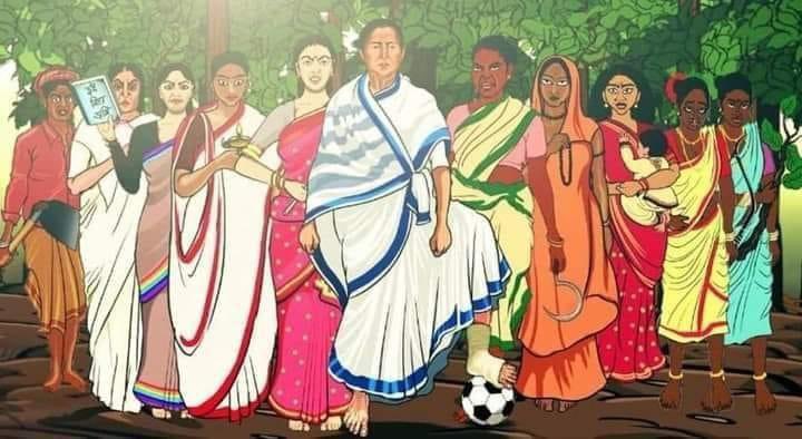 Love the election art. Abusing and taunting women not a good idea in Bengal. ( not a good idea anywhere) #AssemblyElections2021