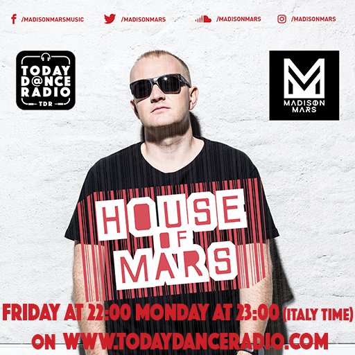 todaydanceradio's tweet photo. House of Mars by MADISON MARS (@MadisonMars) on Today Dance Radio https://t.co/1HlXi430xY Friday 22:00 Monday 23:00 (timetable in Italy) #madisonmars #houseofmars #radioshow #Radio #dancemusic #topshow #dj #newmusic https://t.co/vFCYOtnDeK