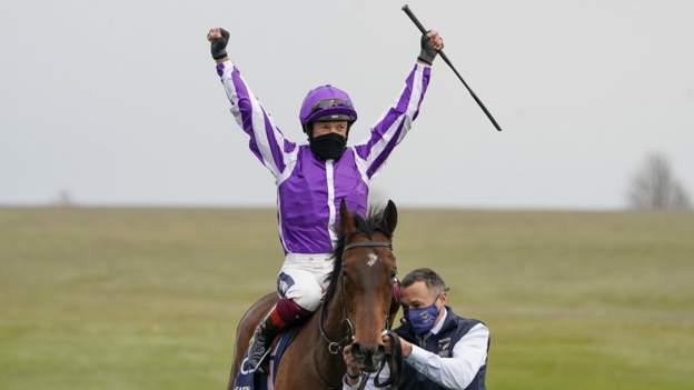 StarlaysTips's tweet photo. 1,000 Guineas: Frankie Dettori wins race for fourth time on Mother Earth: Frankie Dettori, 50, wins the 1,000 Guineas for the fourth time with a convincing victory on Mother Earth at Newmarket. https://t.co/vHtLXcAf5W #Horseracing #Horseracinguk #Horseracingnews #HorsesofInst ... https://t.co/kPXdcF2vOt